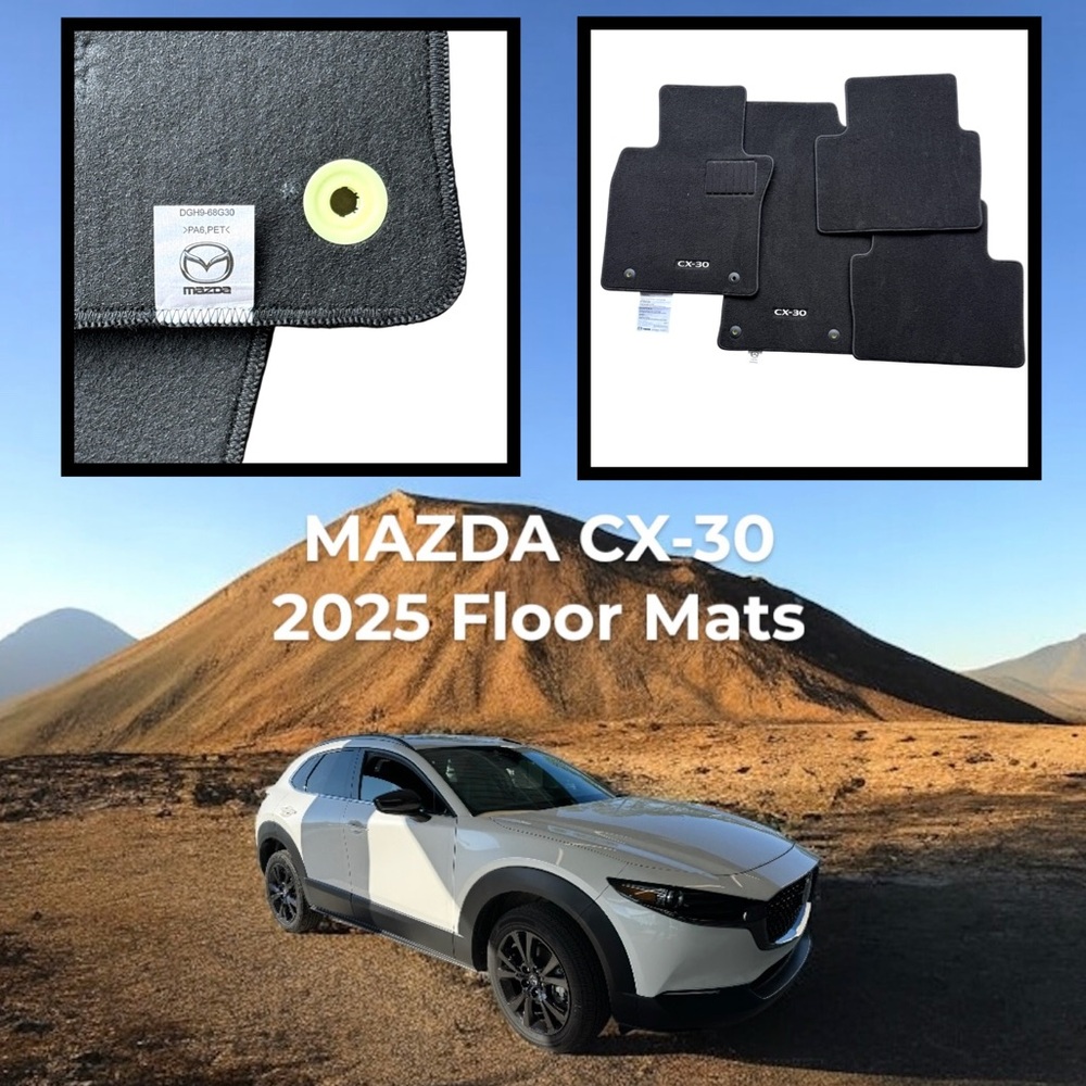 Mazda CX-30 2025 Black Car Floor Mats